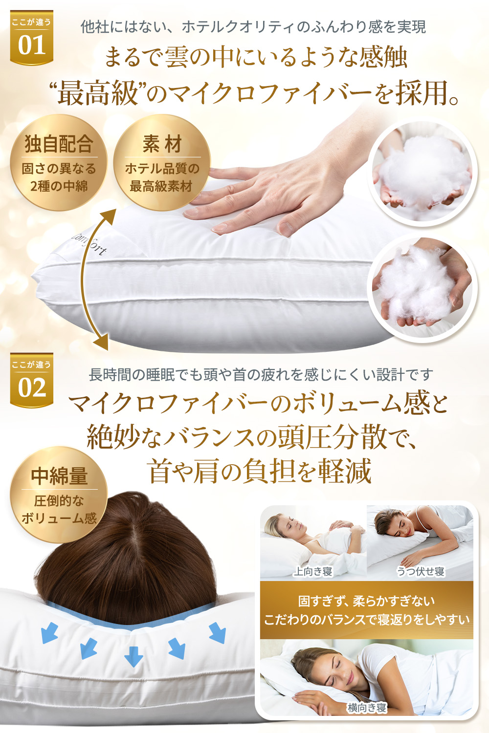 MyComfort 枕 1個 最高級ホテル仕様